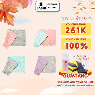 Khăn lau bếp 2 lớp JIASHI, khăn lau đa năng siêu thấm nước , siêu mềm mịn, khăn lau bàn, lau bếp, kháng khuẩn KLX02