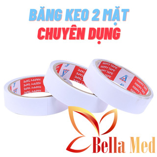 Băng keo giấy hai mặt, băng keo khổ nhỏ 1.2F và 2.5F chuyên dụng
