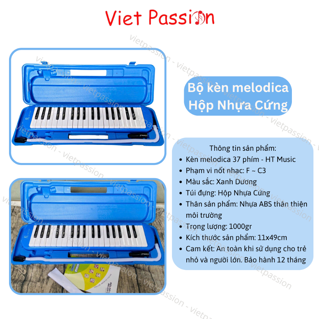 Kèn Phím Suzuki Melodion 32 phím Melodica 37 phím Pianica Hộp Nhựa Cứng Chính Hãng Viet Passion