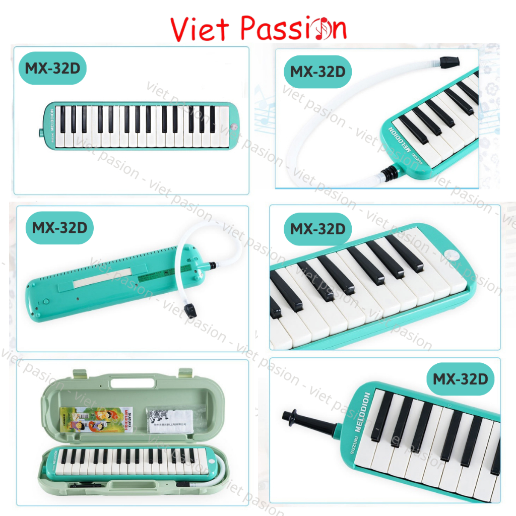 Kèn Phím Suzuki Melodion 32 phím Melodica 37 phím Pianica Hộp Nhựa Cứng Chính Hãng Viet Passion