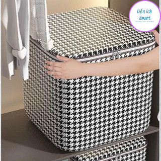  túi đựng quần áo chăn màn cỡ lớn có khoá kéo tiện lợi túi vải đựng đồ đa năng 100L 