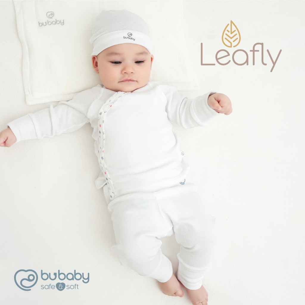 Bu baby - Bộ dài tay cài chéo Leafly BCT110800