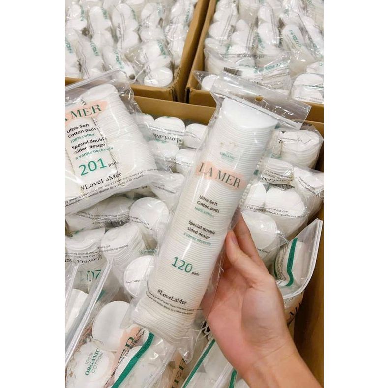 LA MER COTTON PADS ORGANIC -  Bông tẩy trang La Mer 60 - 120 - 201 miếng