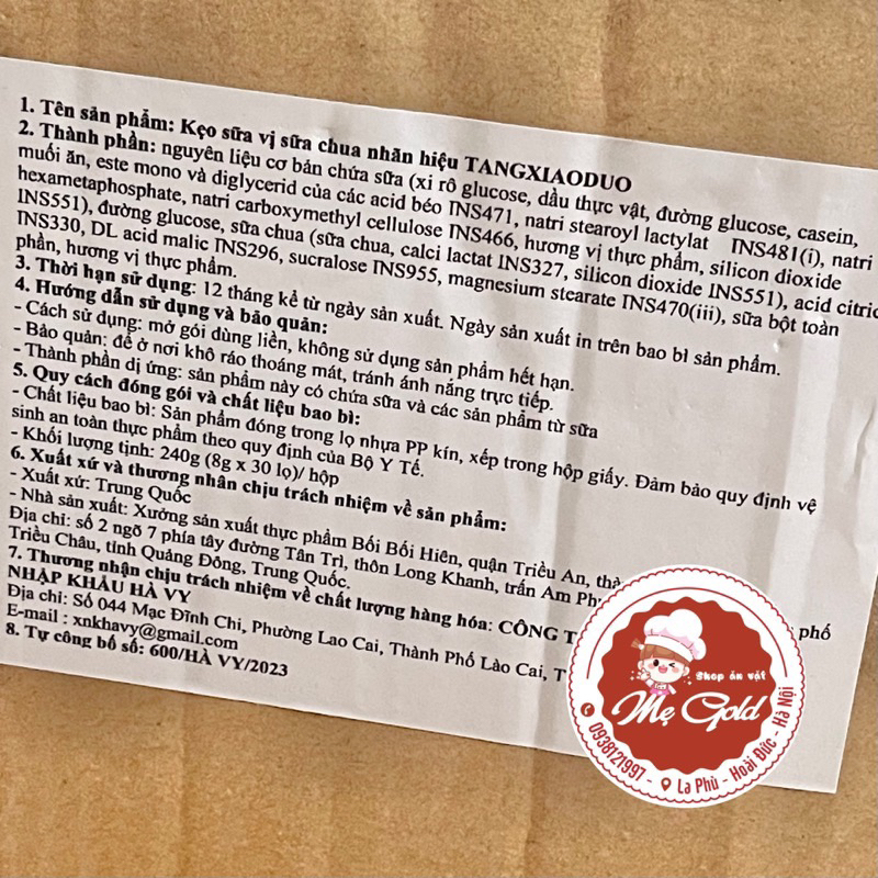 Kẹo sữa vị sữa chua khô viên nén mini yogurt