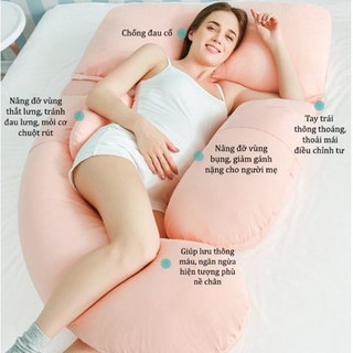 Gối Ôm Hạt Đậu Cho Bà Bầu HAHUMA – Tựa Lưng, Kê Bụng Êm, Ngủ Ngon Hơn