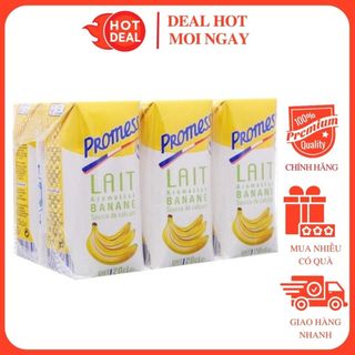 Lốc 6 Hộp Sữa Tươi Promess Hương Chuối 200ML/Hộp