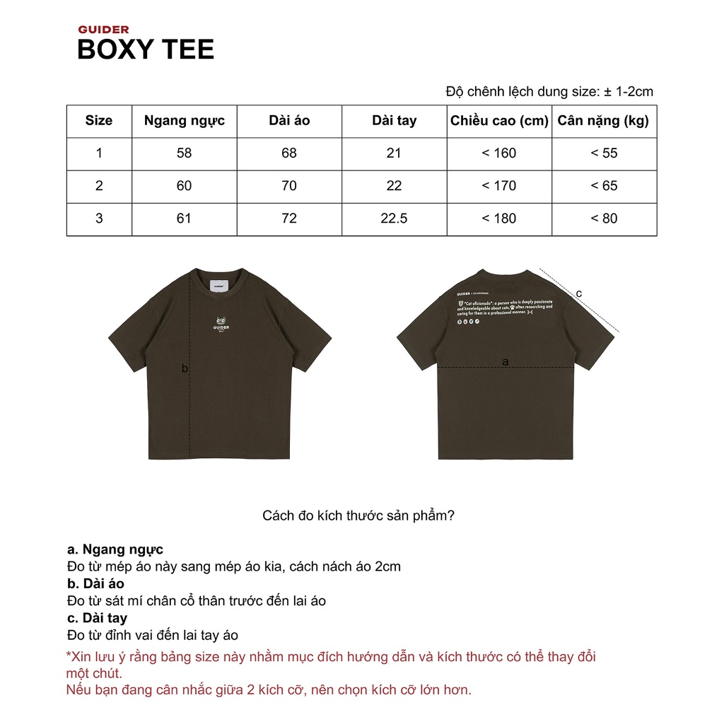 Áo Thun Form Boxy Cotton, Áo Phông Tay Lỡ Cổ Tròn, Áo Thun Unisex Oversize GUIDER Meow Tee