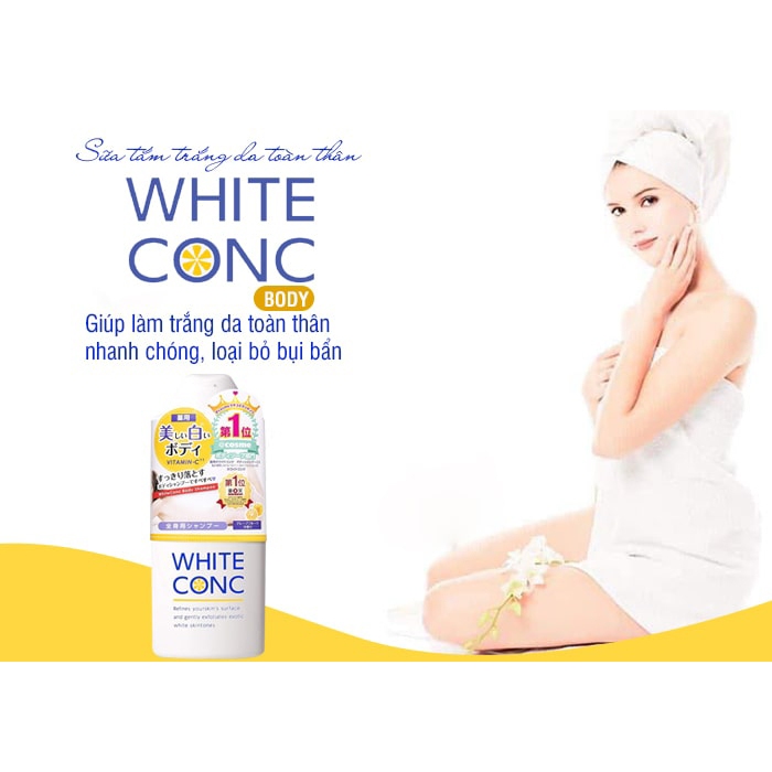 Sữa tắm dưỡng trắng da White Conc Body Shampoo CII Nhật Bản 360ml