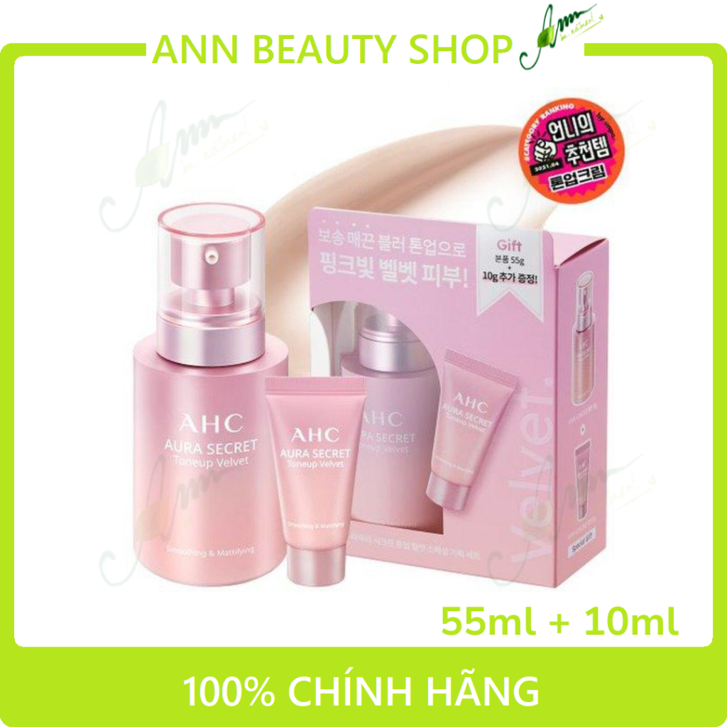 Kem Dưỡng Da Trắng Hồng AHC AURA SECRET TONE UP VELVET SPF30/PA++