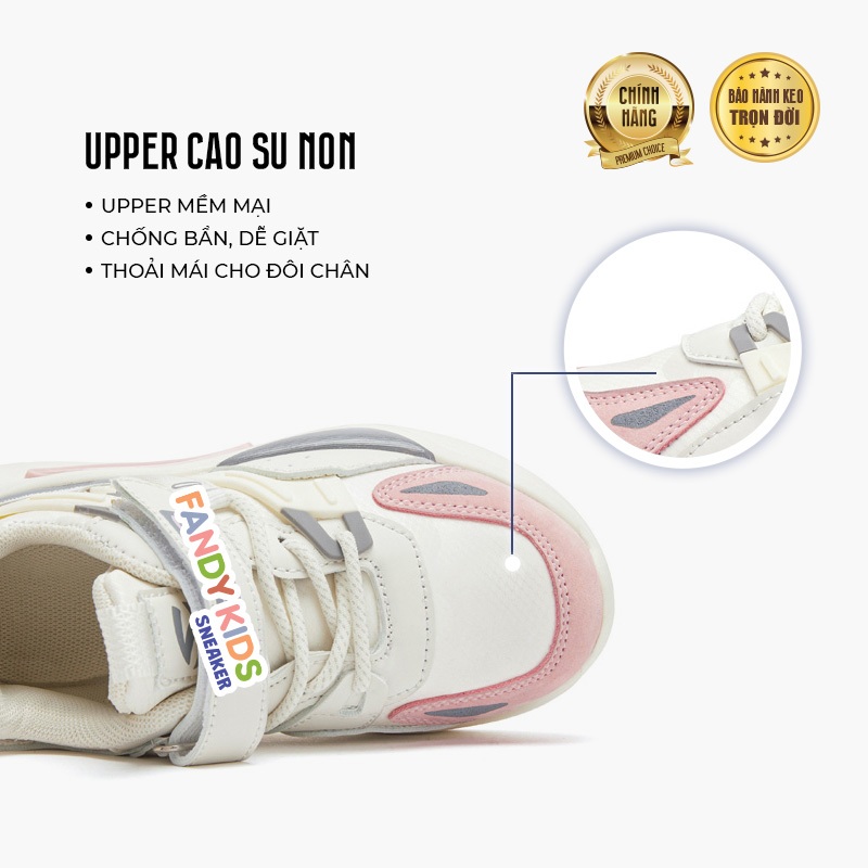 Giày Thể Thao Trẻ Em Fandy Kids EVA Sketch White/Pink chính hãng