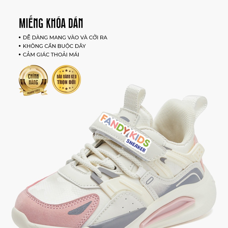 Giày Thể Thao Trẻ Em Fandy Kids EVA Sketch White/Pink chính hãng