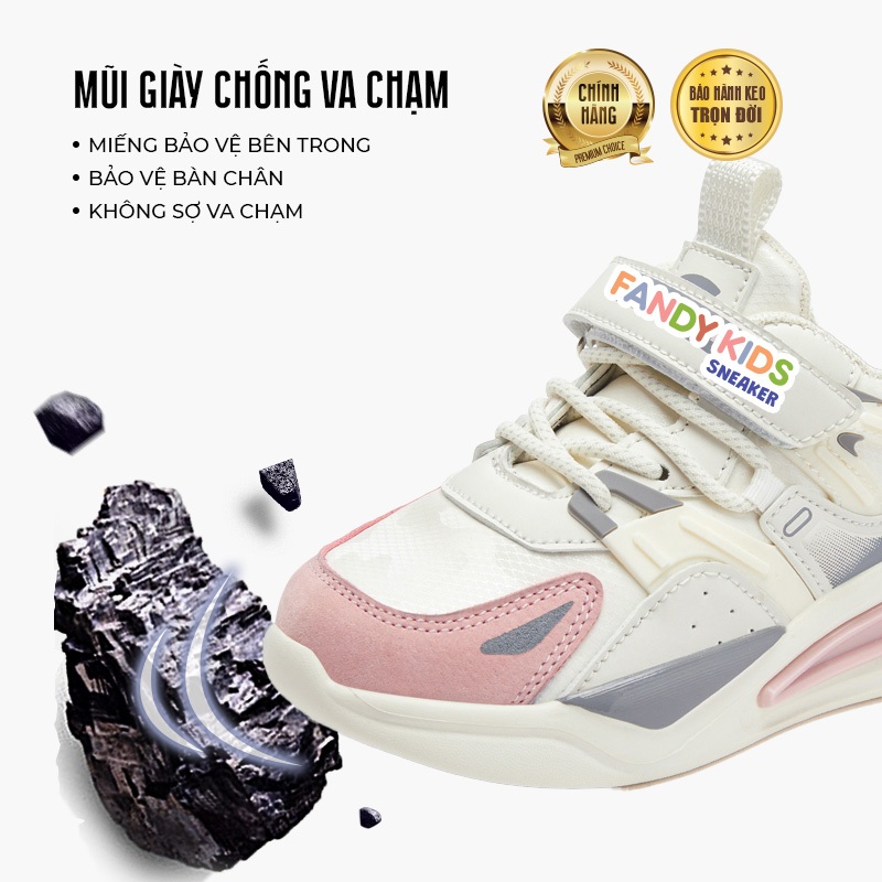 Giày Thể Thao Trẻ Em Fandy Kids EVA Sketch White/Pink chính hãng