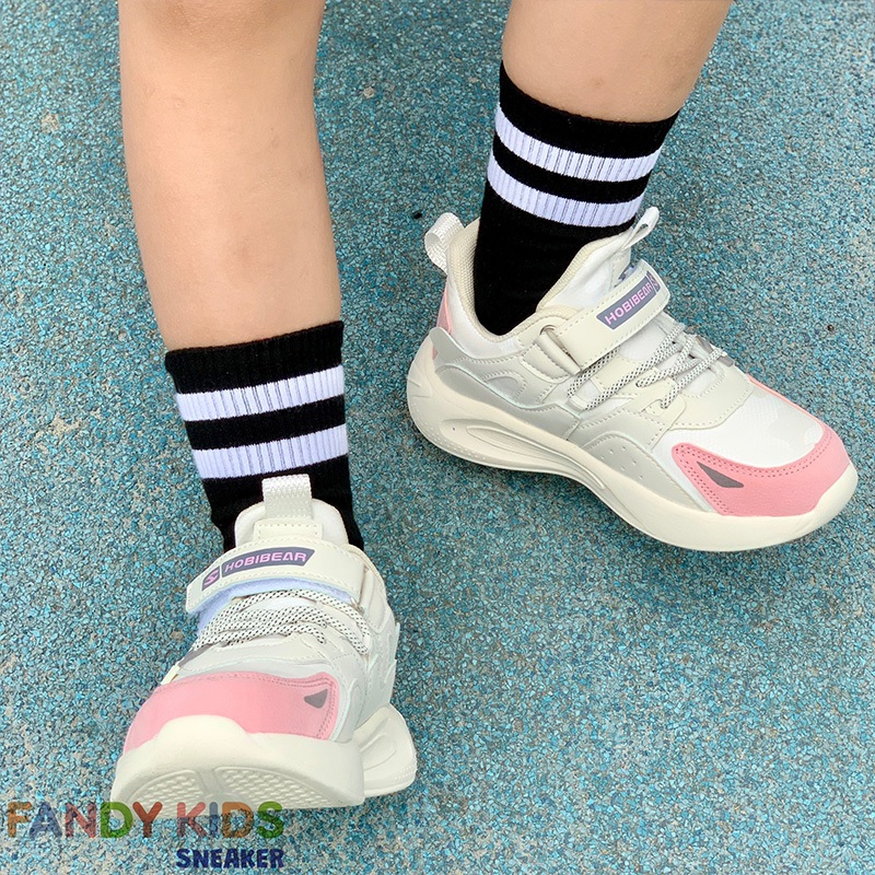 Giày Thể Thao Trẻ Em Fandy Kids EVA Sketch White/Pink chính hãng