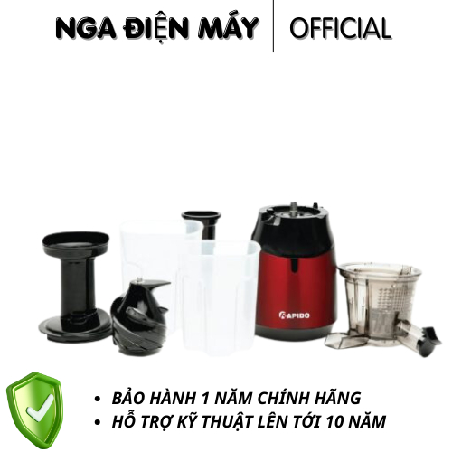 Máy ép chậm Rapido, máy ép chậm mini, ép rau củ quả, bảo hành 1 năm chính hãng