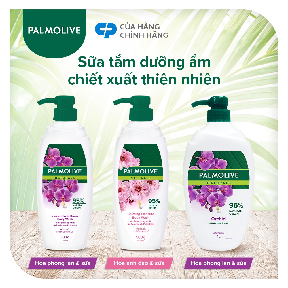 Sữa tắm Palmolive chiết xuất Sữa và Hoa Phong Lan Đen 1L