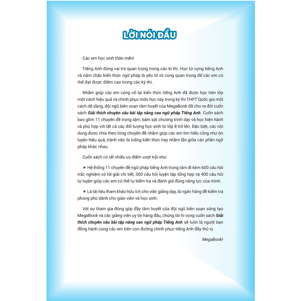 Sách - Giải Thích Chuyên Sâu - Bài Tập Nâng Cao Ngữ Pháp Tiếng Anh  - MEGA