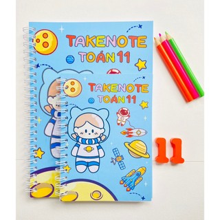 Sổ tay Takenote Toán 11 tổng hợp kiến thức Khổ giấy A5 A6