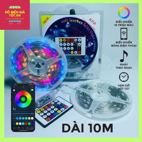 Cuộn Nháy Led Đuổi 10M Dây Đèn RGB 5V Nháy Theo Nhạc.