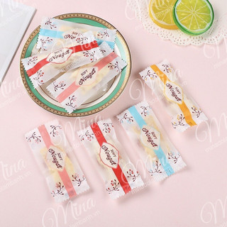 Túi đựng kẹo Nougat SỌC MÀU ~ 200 chiếc