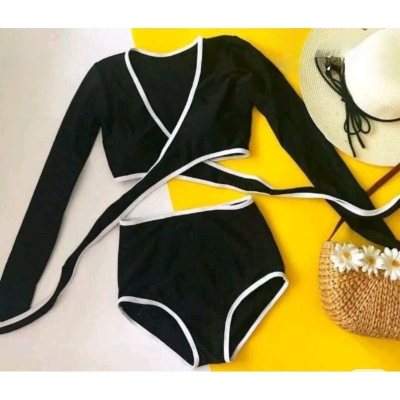 ĐỒ BƠI ÁO BƠI TAY DÀI CROPTOP