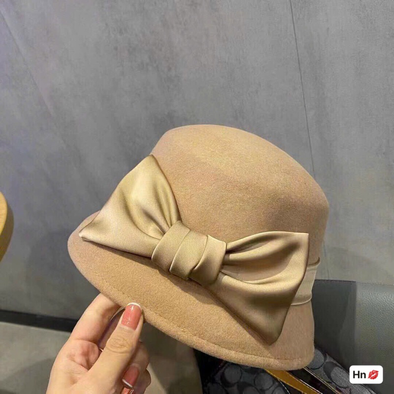 Mũ nơ lụa,chất dạ ép, hàng quảng châu
