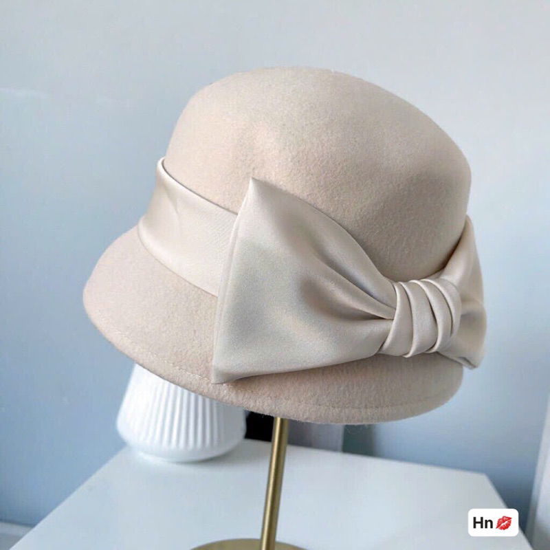 Mũ nơ lụa,chất dạ ép, hàng quảng châu