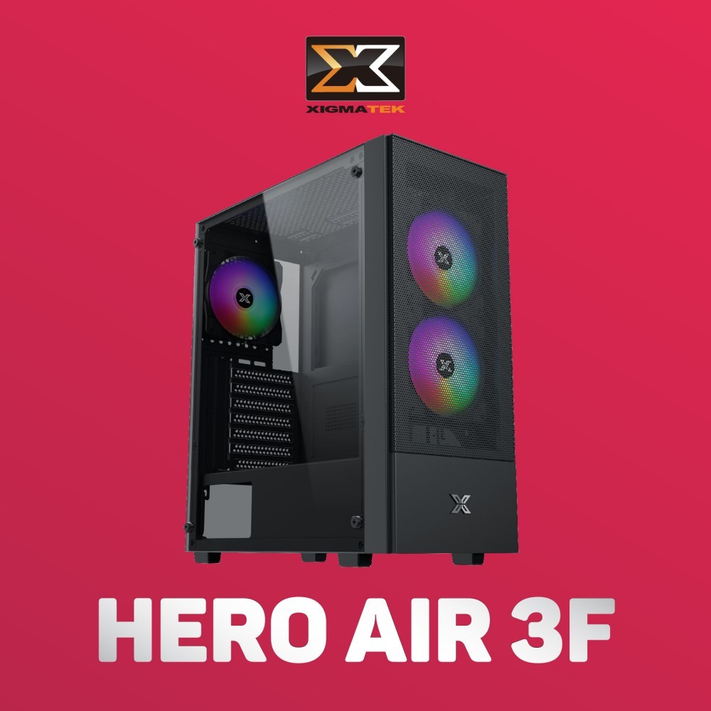 Thùng máy/ Vỏ Case máy tính Vỏ case XIGMATEK HERO AIR hỗ trợ main ATX - Hàng chính hãng - Bảo hành 12 tháng