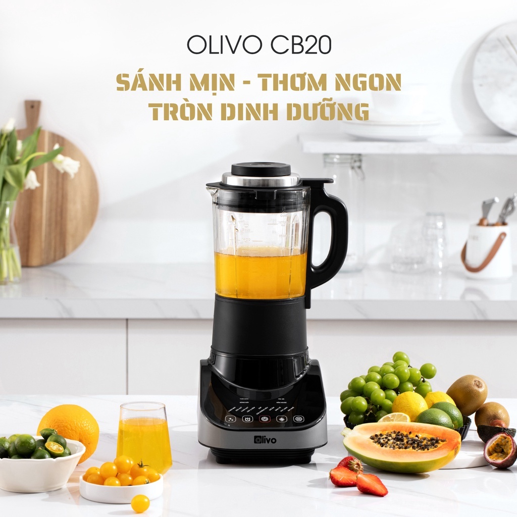 Máy Làm Sữa Hạt OLIVO CB20 - 12 Chức Năng - Công Suất 2000W