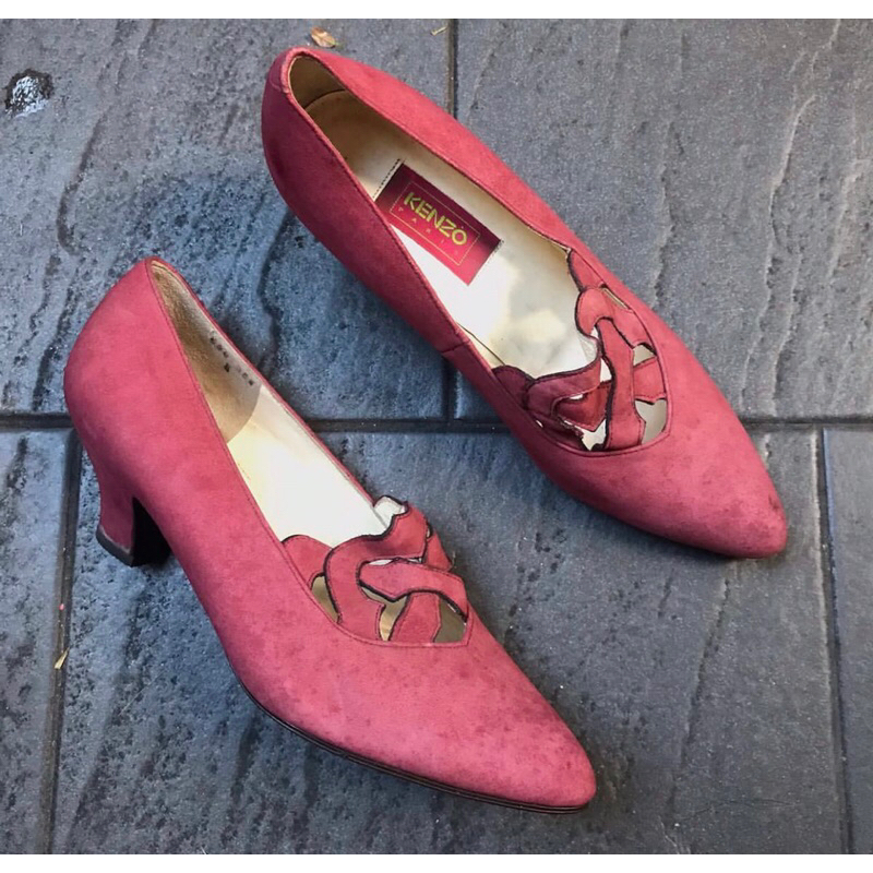 Giày 2hand hiệu nhật kenzo giày si da lộn