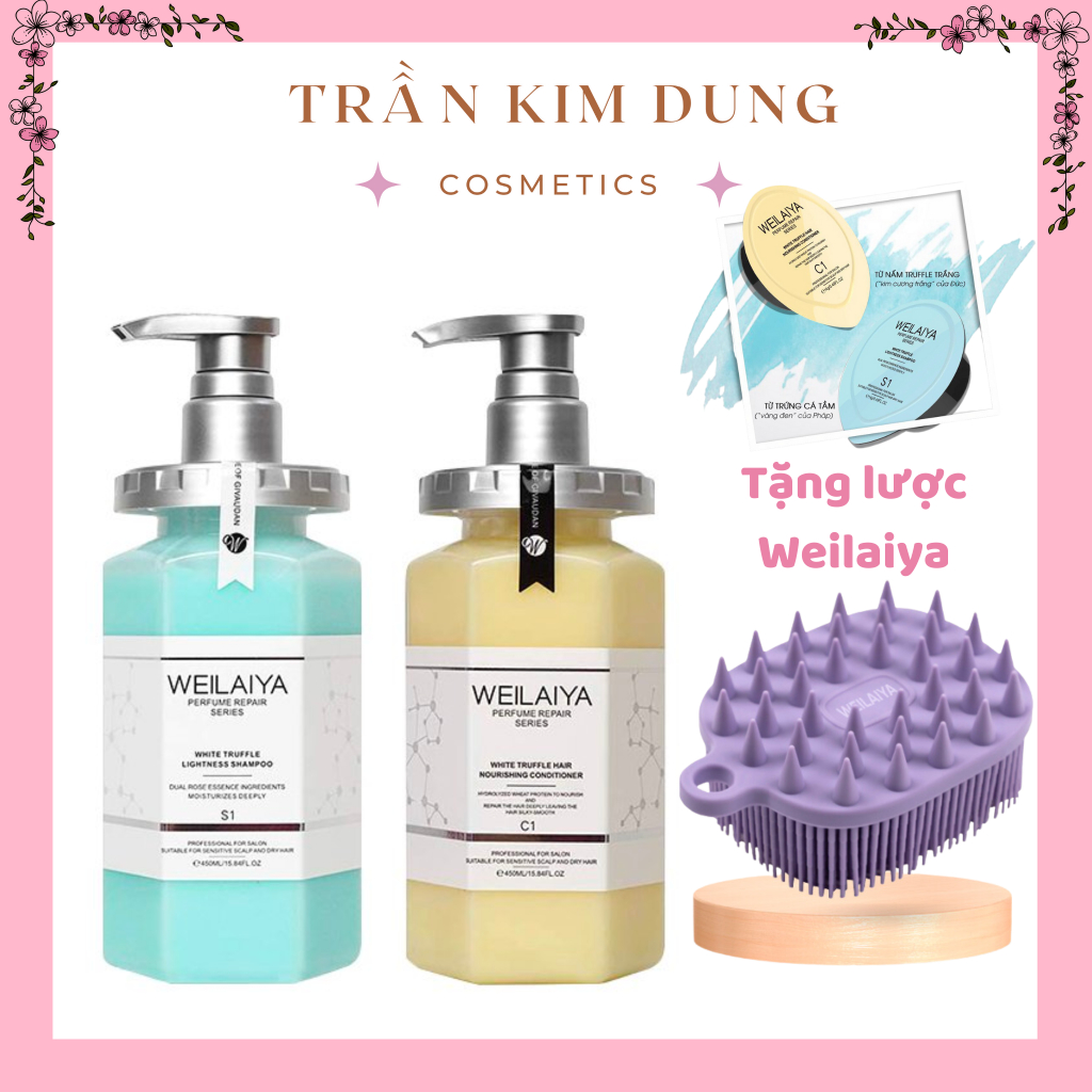 Dầu gội xả phục hồi đa tầng nấm Truffle Weilaiya 450ML tặng kèm lược