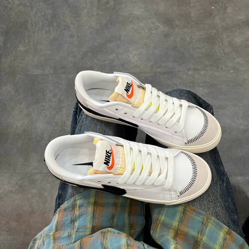 GIÀY BLAZER LOW JUMBO “WHITE BLACK “ N.BLAZER TRẮNG ĐEN THẤP CỔ NAM  nữ | giày Blazer Low 77’ Jumbo cao cấp