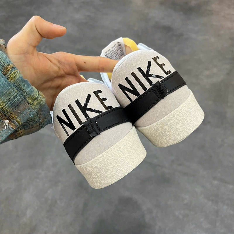 GIÀY BLAZER LOW JUMBO “WHITE BLACK “ N.BLAZER TRẮNG ĐEN THẤP CỔ NAM  nữ | giày Blazer Low 77’ Jumbo cao cấp