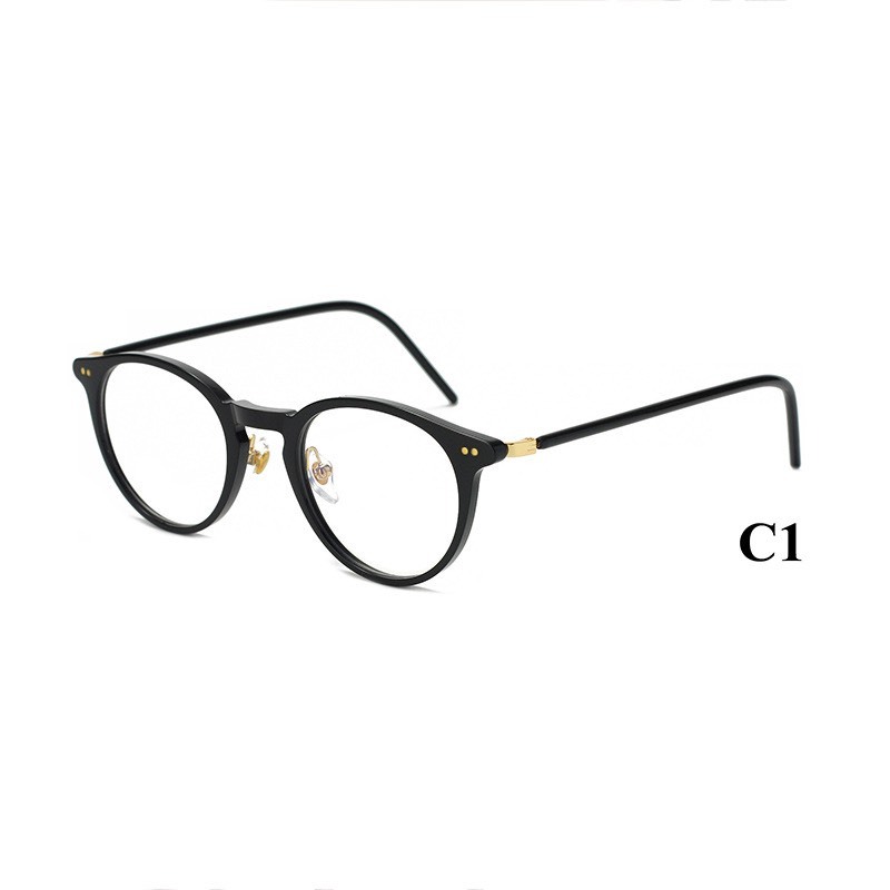 Gọng form tròn chân kim loại mỏng đeo nhẹ mặt GAIGARDEN