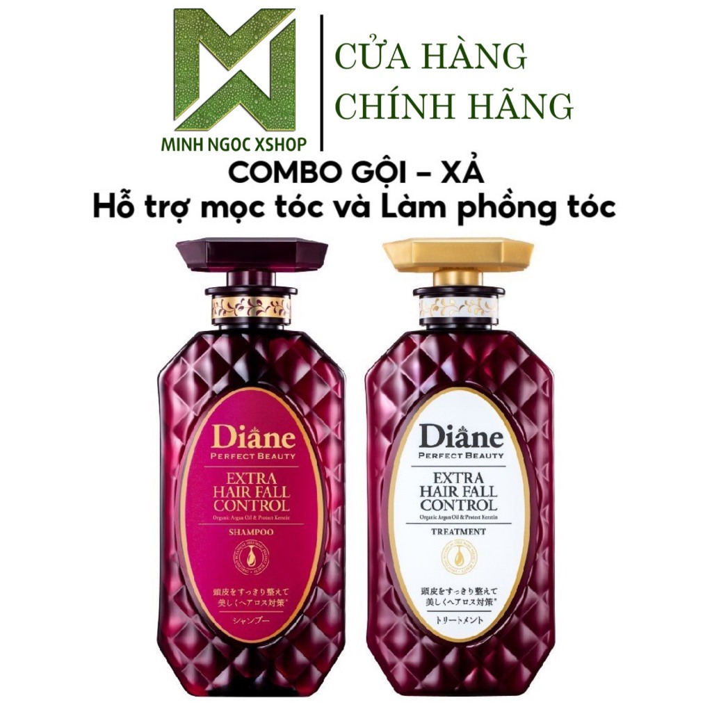 Cặp dầu gội xả kiểm soát tóc gàu, rụng Moist Diane Extra Hair Fall Control 450ML