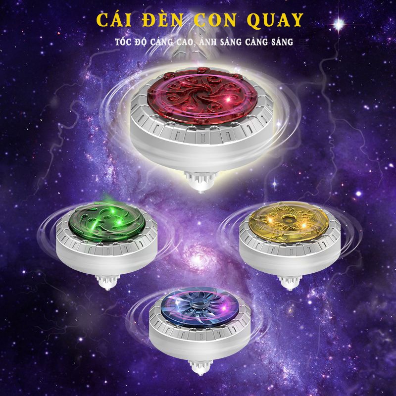 Con quay Vô Cực Lốc Xoay Rồng Lửa Có Đèn Chiến Đấu Kim Loại Sức Mạnh Vô Địch- Quay Rất Lâu hợp kim-cái đèn-Vòng Xoay Thầ