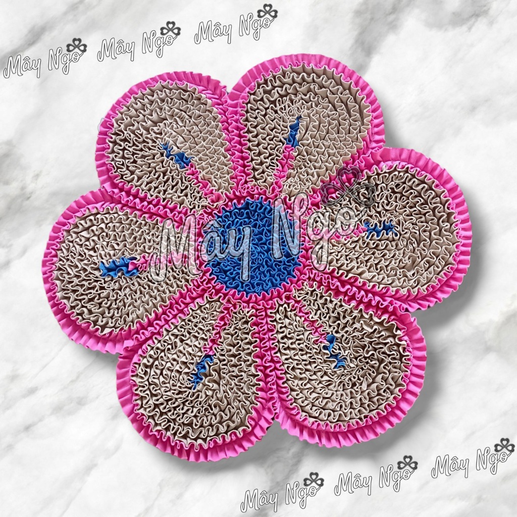 Thảm lau chân bông hoa nhà may