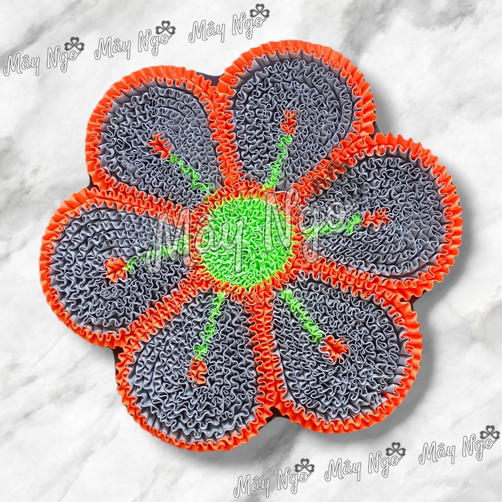 Thảm lau chân bông hoa nhà may