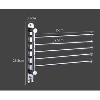 Giá treo khăn tắm inox 304,vắt khăn xoay 180 độ.