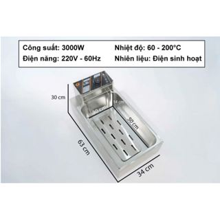 [ Đơn 12L ] Bếp Chiên Nhúng 12L, Bếp Chiên 3000W Chính Hãng Sunny bảo hành 12 tháng