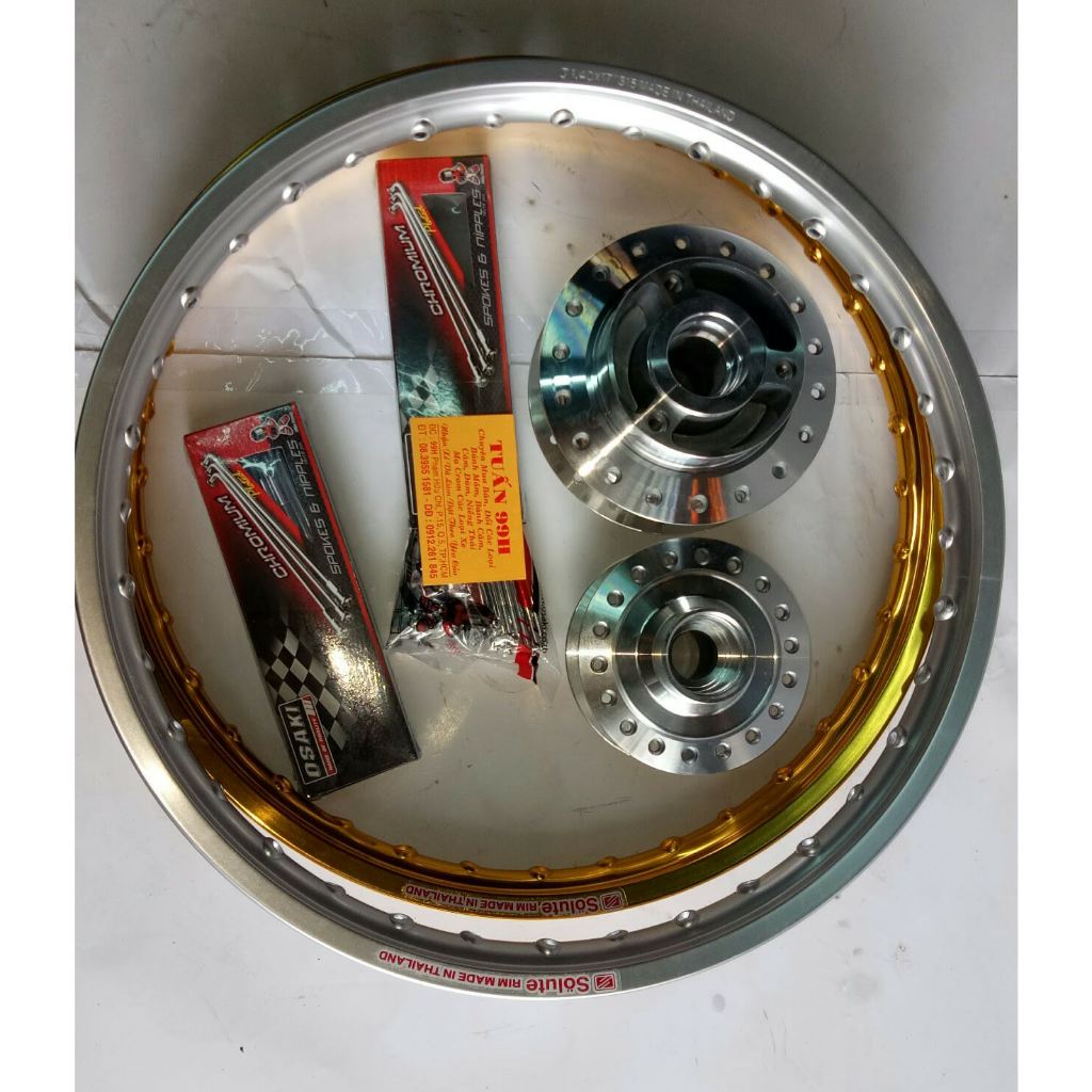 Đùm niềng căm Crom niềng nhôm chưa ráp dành cho Raider, Satria