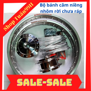 Bộ đùm niềng căm Crom niềng nhôm đồ rời chưa ráp dành cho xe Dream / Wave thắng đùm