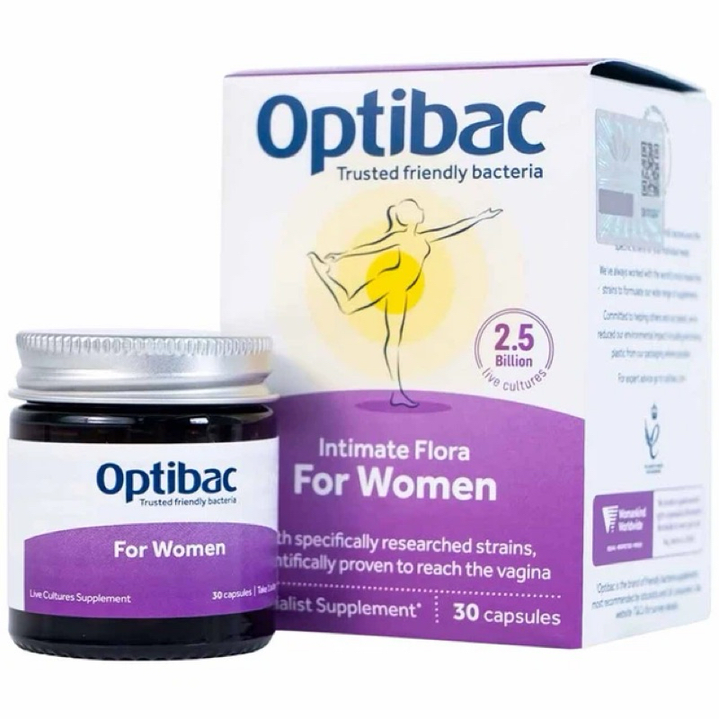 Men Vi Sinh Phụ Nữ Optibac Probiotics For Women 30 viên của Anh - Bổ Sung Lợi Khuẩn, Chăm Sóc Vùng Kín