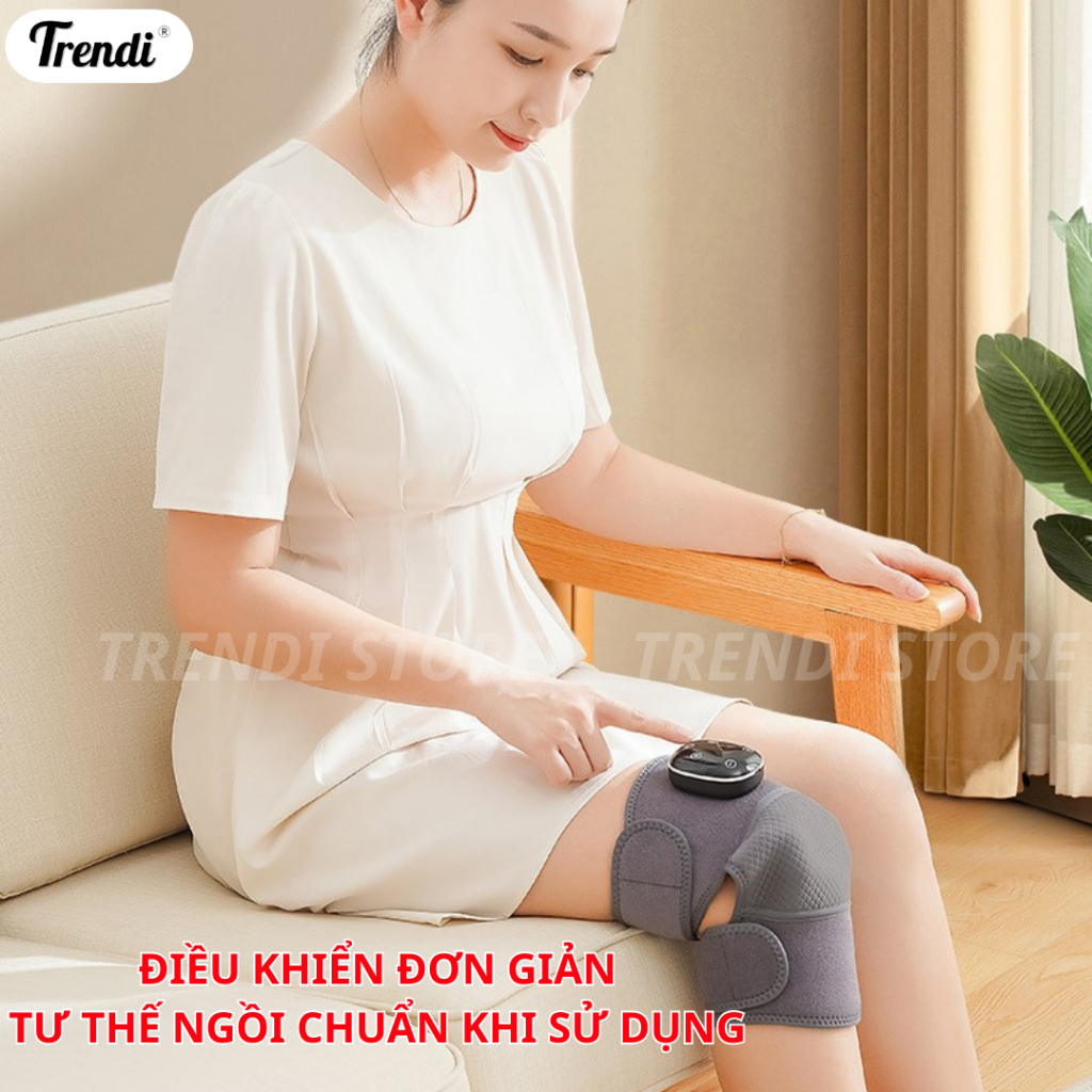 Máy Massage Đầu Gối Mát xa Rung Kết Hợp Làm Nóng - Máy Mát Xa Giảm đau nhức gối, cẳng chân, bả vai TRENDI LJ-616
