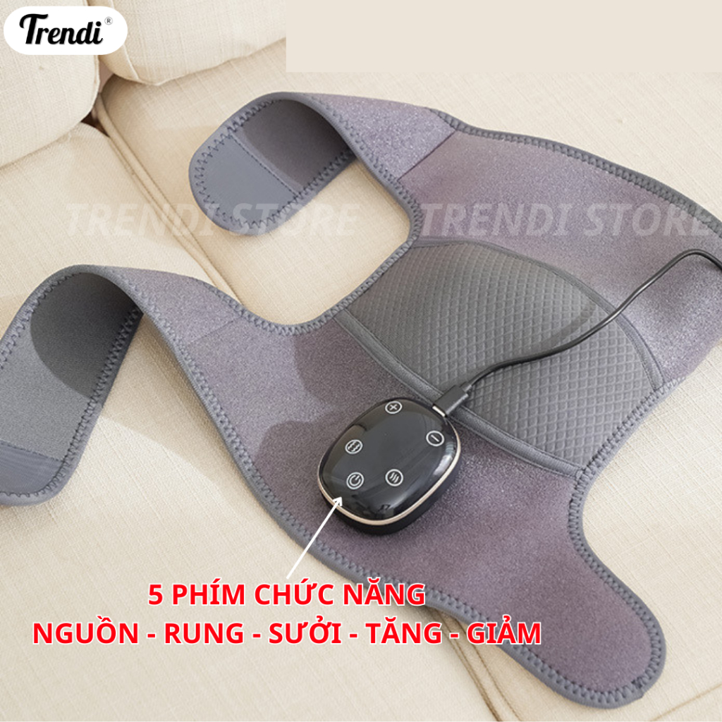 Máy Massage Đầu Gối Mát xa Rung Kết Hợp Làm Nóng - Máy Mát Xa Giảm đau nhức gối, cẳng chân, bả vai TRENDI LJ-616