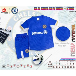 Bộ Đồ Đá Banh Trẻ em CLB Chelsea xanh bích
