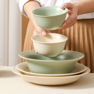 Bát sứ , Tô sứ summer xanh matcha / trắng ngà . Chén dĩa màu pastel