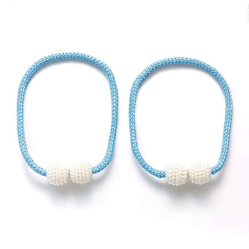 Dây Buộc Rèm Cửa bằng nam châm phong cách châu âu, Dây Buộc Rèm Hít Nam Châm Đính Ngọc Trai - MÀN C