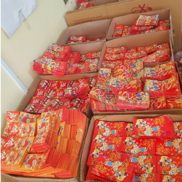 Combo 1000 bao lì xì 2024 nhiều mẫu để lựa chọn, lựa mẫu tùy ý, hàng có sẵn