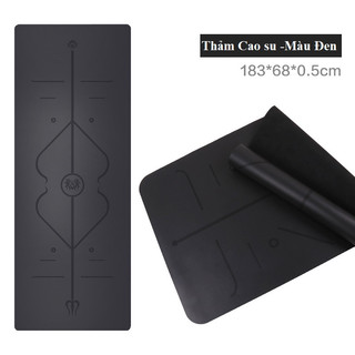 Thảm yoga Cao Su PU  Được Khắc Đường Định Tuyến Hàng Cao Cấp Mới Sản Xuất Hàng Chất- Giá Rẻ( Tặng Dây Buộc Thảm)