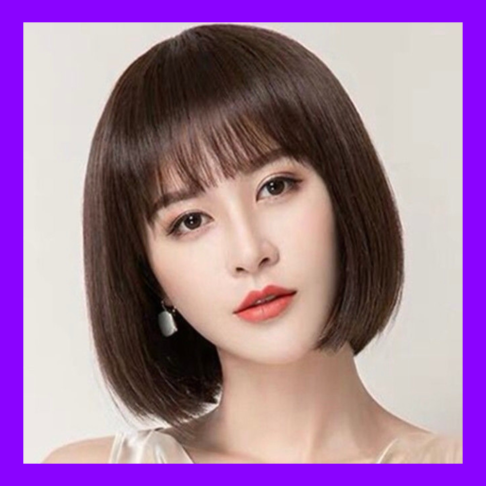 🌿Tặng Lưới🌿 Tóc giả nữ cả đầu ngắn cúp Hàn Quốc, Tóc giả nguyên đầu đẹp - TG53
